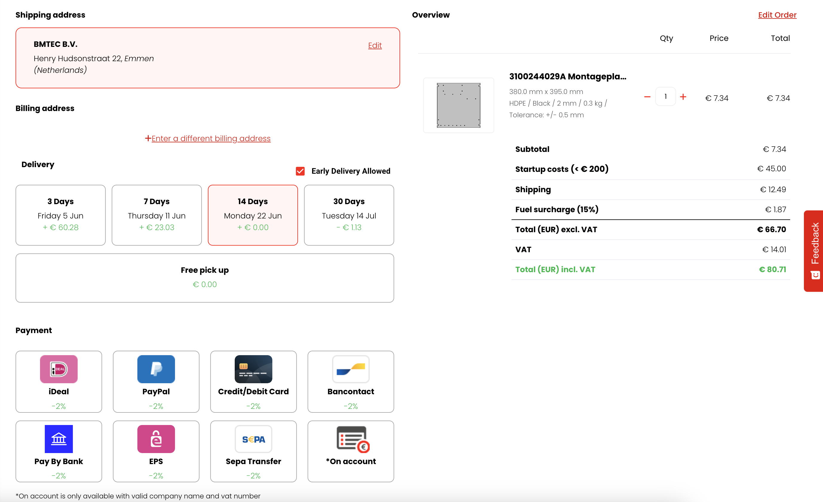 Configurer votre commande